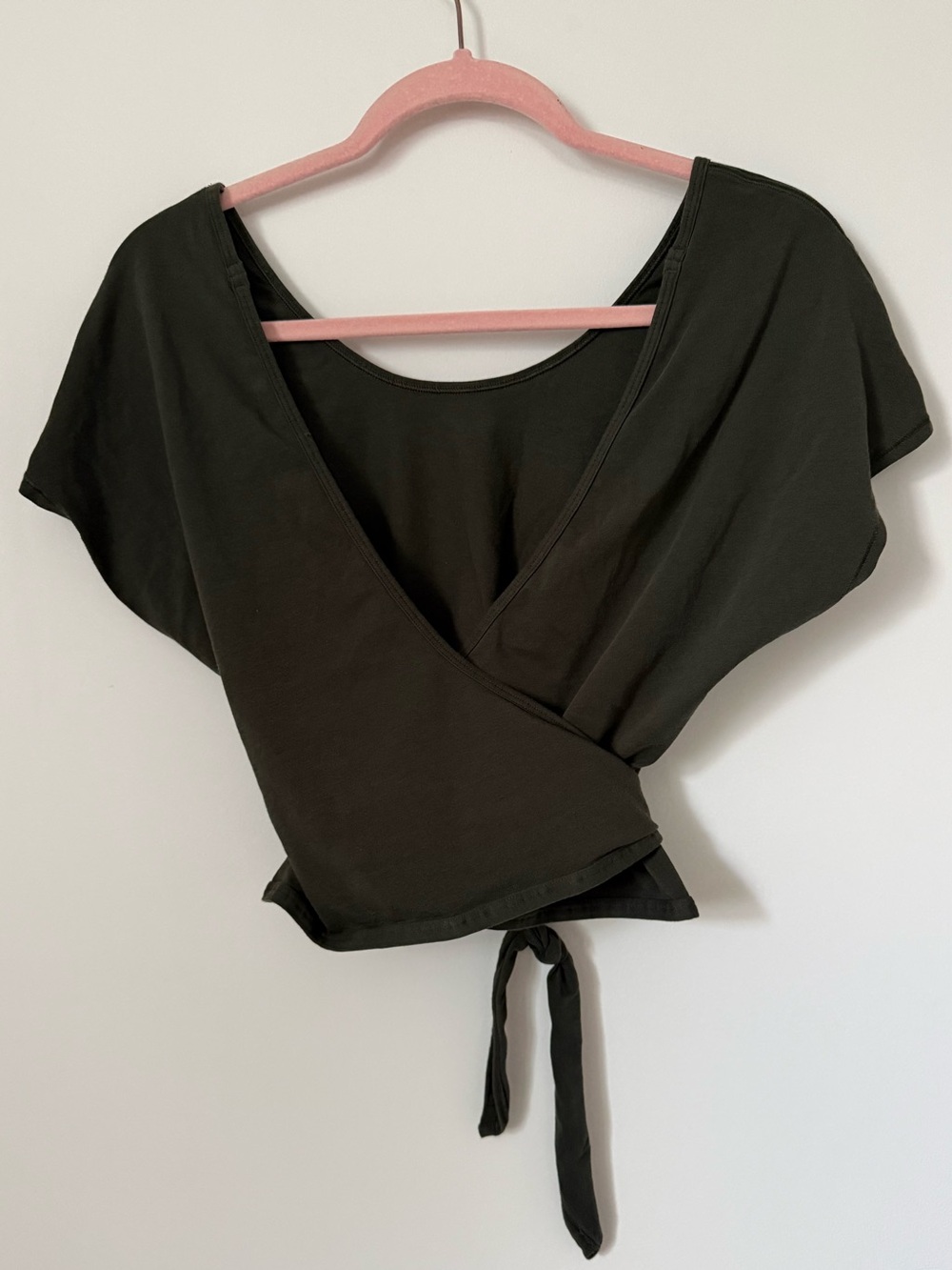 It’s A Tie Tee, size XS/S, dark olive color - Picture 4 of 5